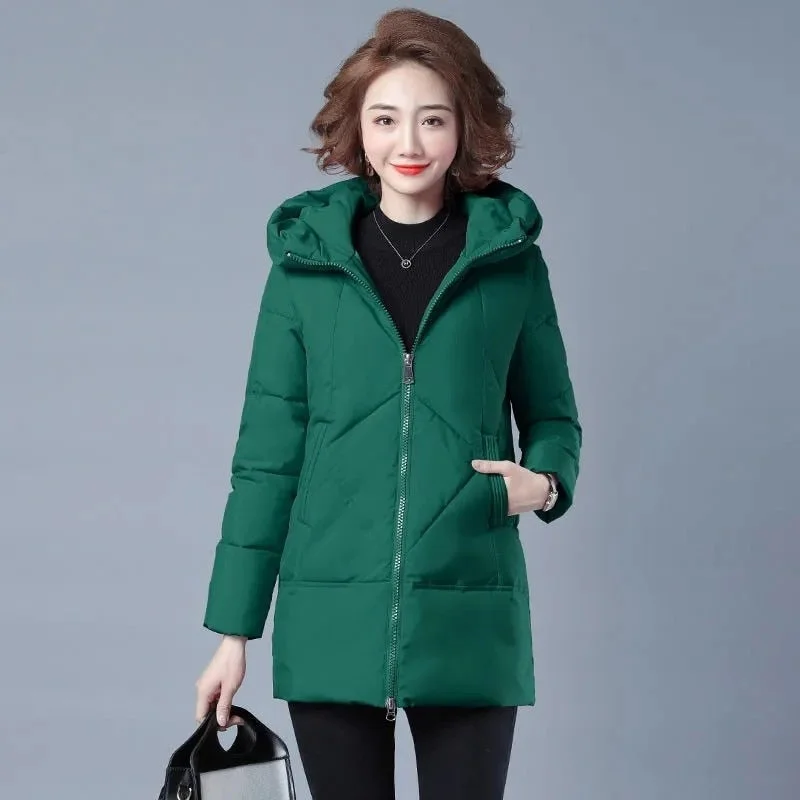 2021 New Women Parkas Winter Jacket Long Warm Parkas Female Thick Coats Cotton Padded Parka Casual Jackets Hooded Outwear Female