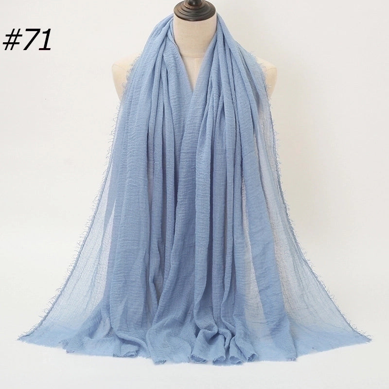 20 Pieces Fashion Solid Color Cotton Pashmina Scarves