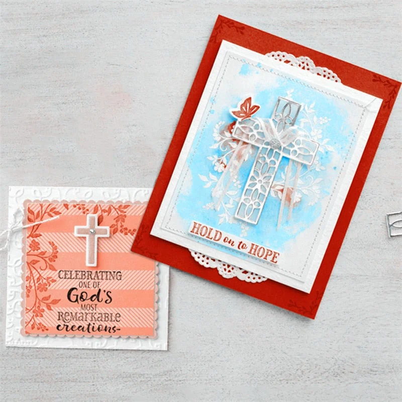 Cross Hope Dies Metal Cutting Dies Stencils For Card Making Decorative Embossing Suit Paper Cards Stamp DIY