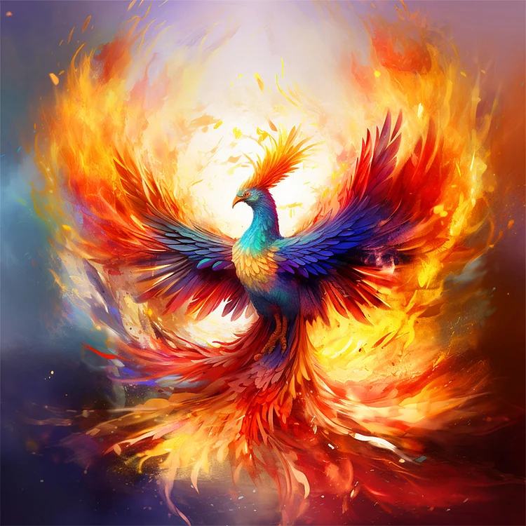 Phoenix And Fire 30*30CM (Canvas) Full Round Drill Diamond Painting gbfke