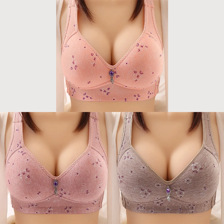 🔥Hot sale🎉Plus Size Soft And Comfortable Bra  Wire Free(3pcs--Last day 70% OFF) 