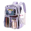 PVC Clear Outdoor Backpack Multi Pocket Transparent Sports Backpack Hiking Bag