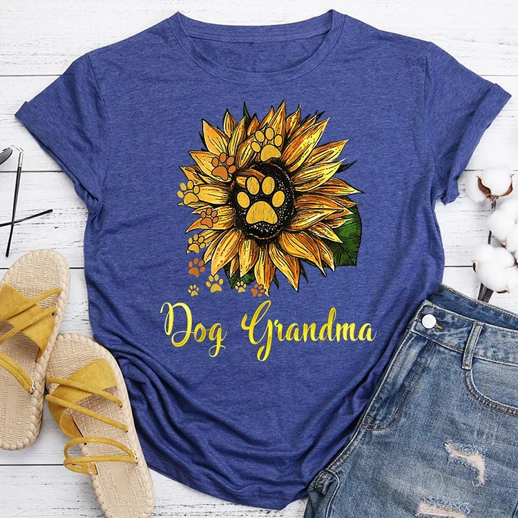 Dog Grandma Sunflower  T-shirt Tee -07724