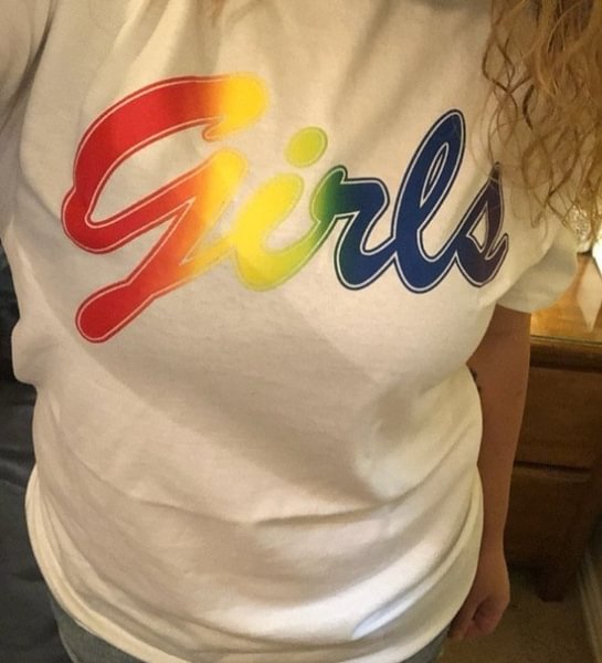 Girls Rainbow T-Shirt LGBT Lesbian Pride Graphic Tee Friends TV Show 90s Fashion Short Sleeves Shirt - BlackFridayBuys