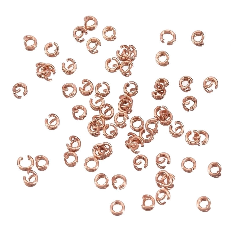 100 PCS/Package Diameter 3mm Diameter 5mm Diameter 7 Mm 304 Stainless Steel Solid Color Polished Broken Ring