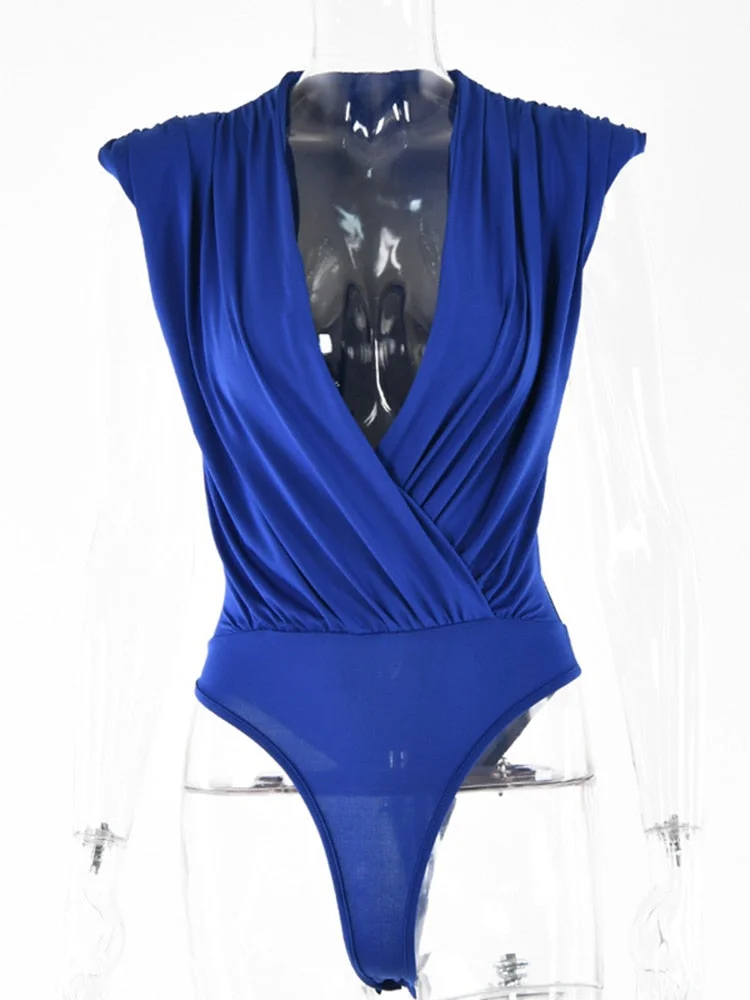 Articat V Neck Black Rompers Women Sexy Slim High Waist  Elegant Female Overalls 2022 Spring Sleeveless Bodycon Ladies Bodysuits