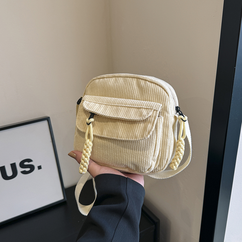 Journalsay Corduroy Shoulder and Crossbody Bag