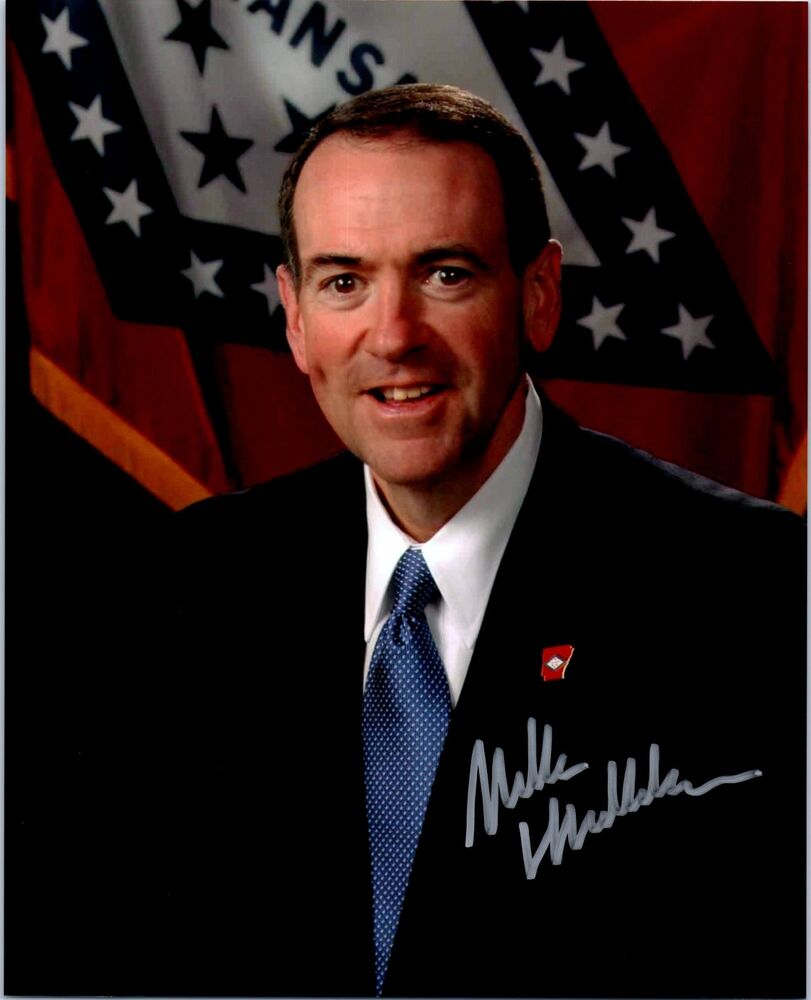 MIKE HUCKABEE Signed Autographed ARKANSAS GOVERNOR 8X10 Photo Poster painting