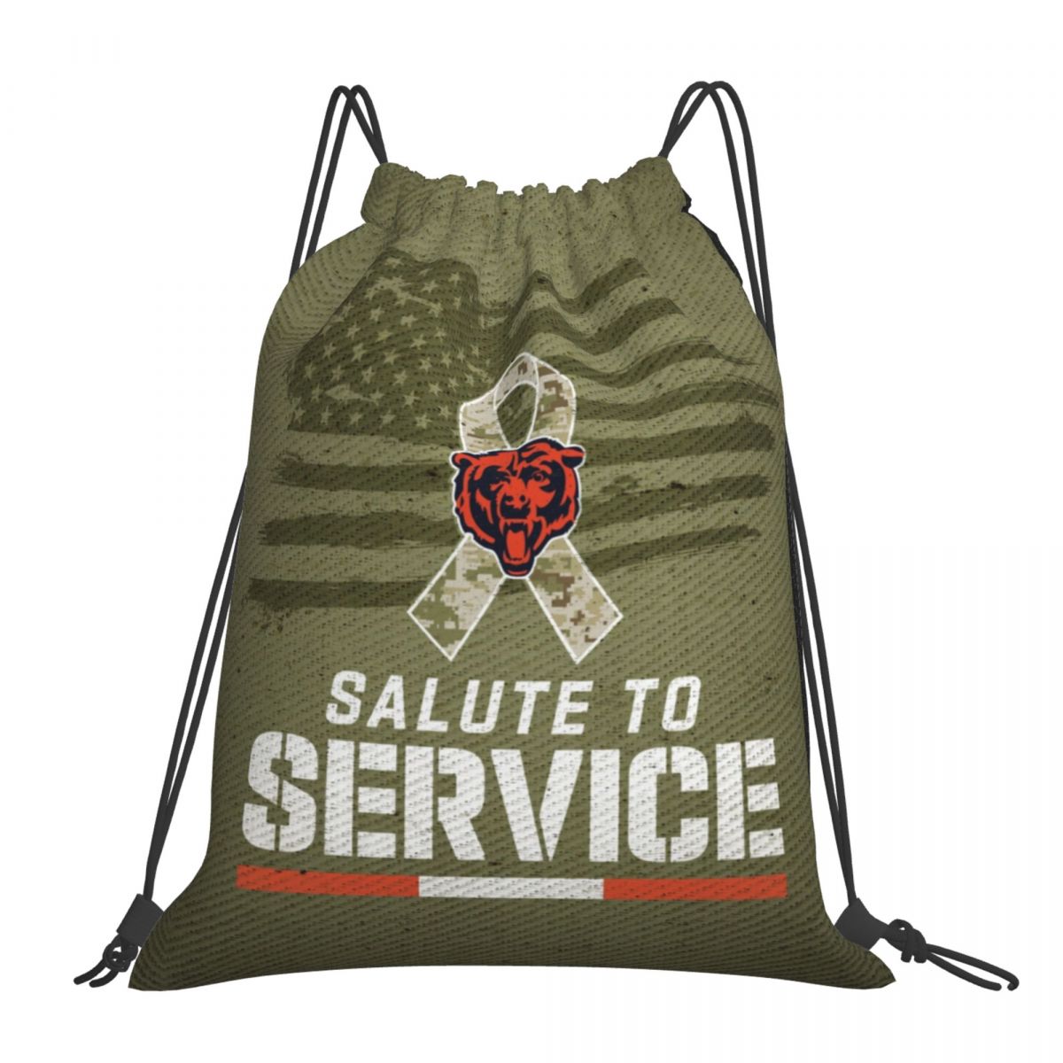 Chicago Bears Salute to Service Drawstring Bags for School Gym