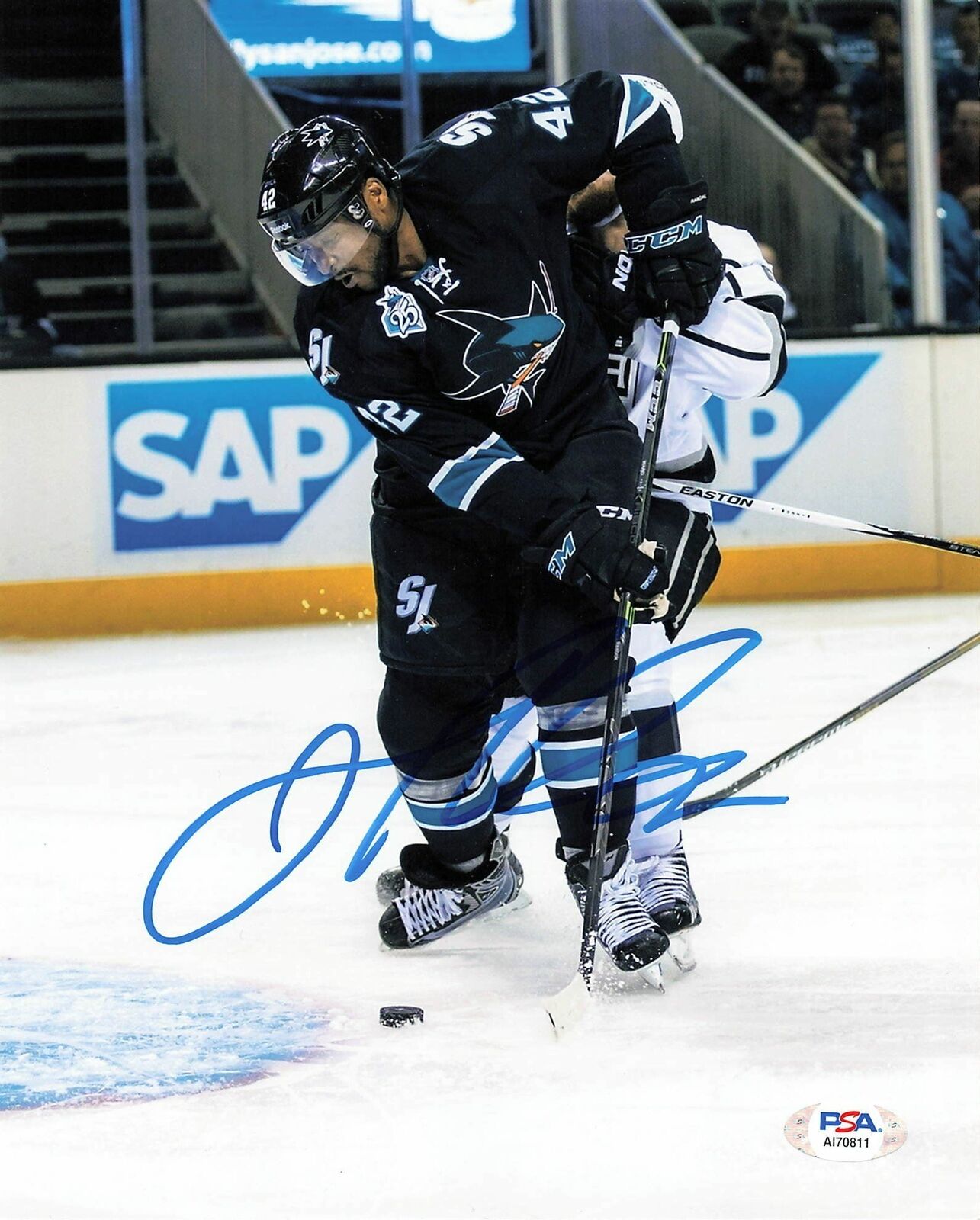 Joel Ward signed 8x10 Photo Poster painting PSA/DNA San Jose Sharks Autographed