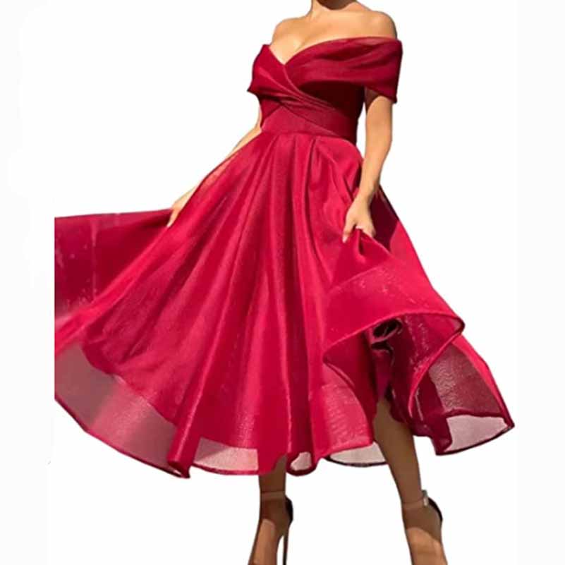 Women s Off The Shoulder Organza Short Homecoming Dresses