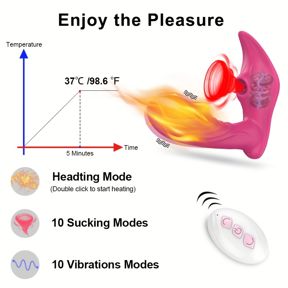 Wireless Remote Control G-Spot Clitoris Vaginal Nipples Air Stimulator Sex Toy