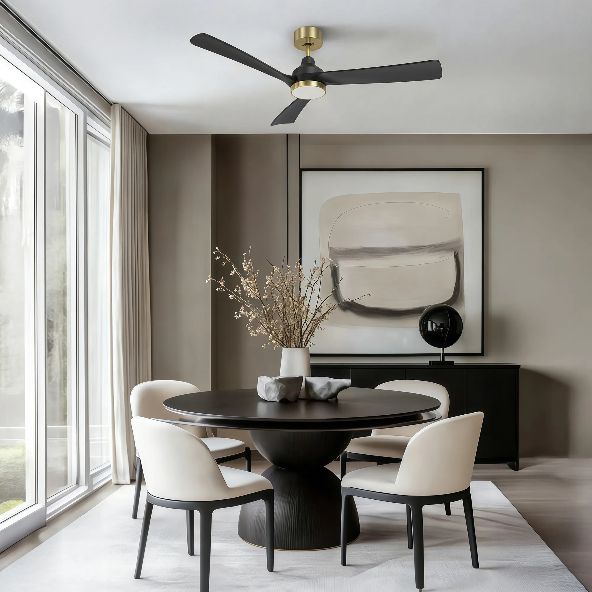 Smart fan light combining cooling, lighting, and smart home control