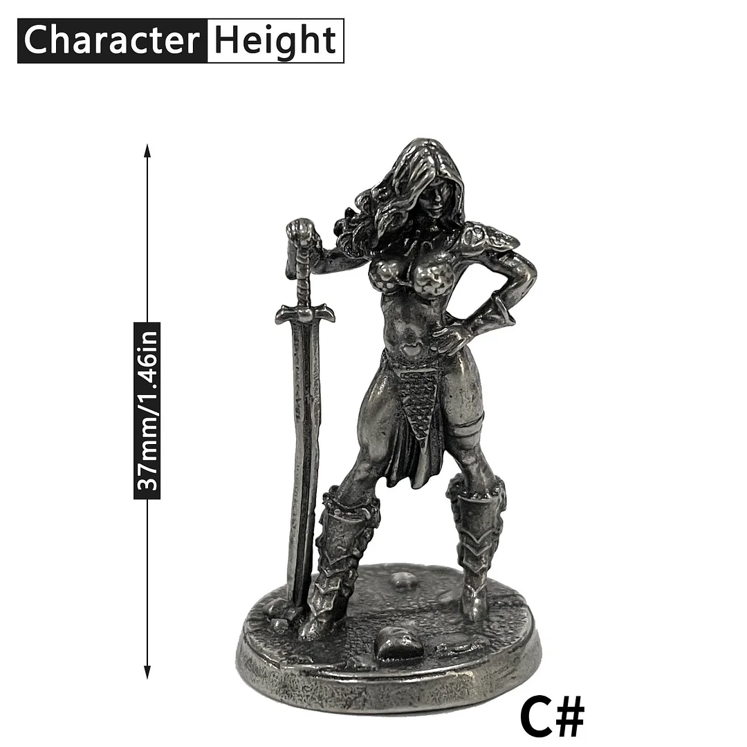 1PCS War Chess Table Game Ornaments Decorations Crafts Copper Undead Skeleton Soldiers Dolls Army Legion Model Toy Figurine