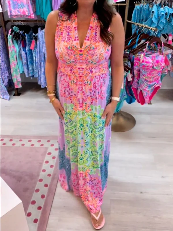 Floral Colorful Maxi Dress