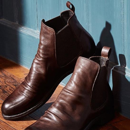 Men's Handmade Genuine Leather Chelsea BootsBlack Friday Sale 40 OFF