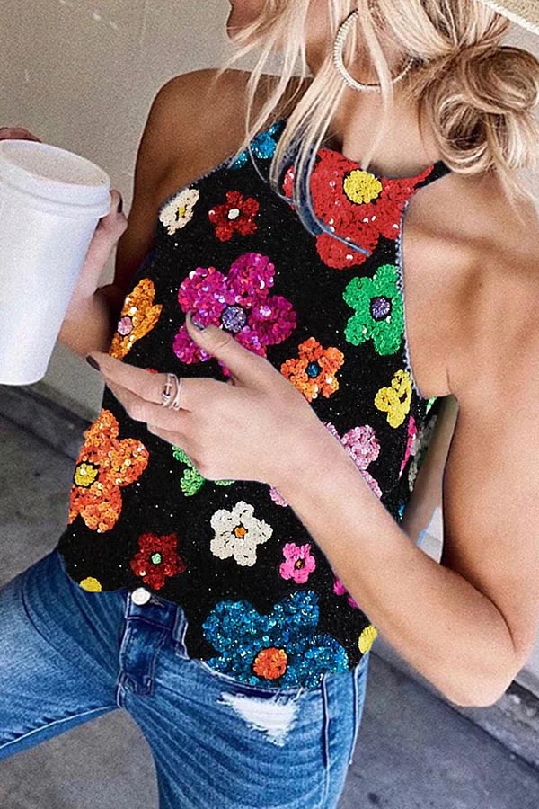 Colorful Sequin Camisole