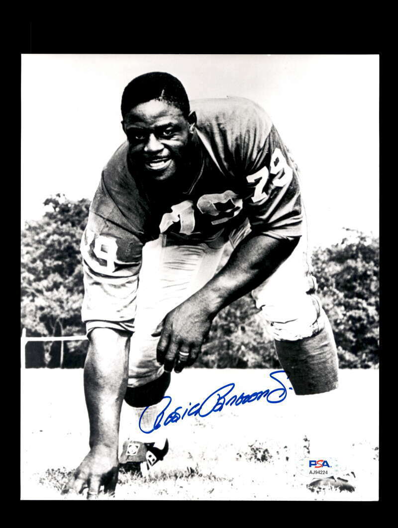 Roosevelt Brown PSA DNA Coa Signed 8x10 Photo Poster painting Autograph