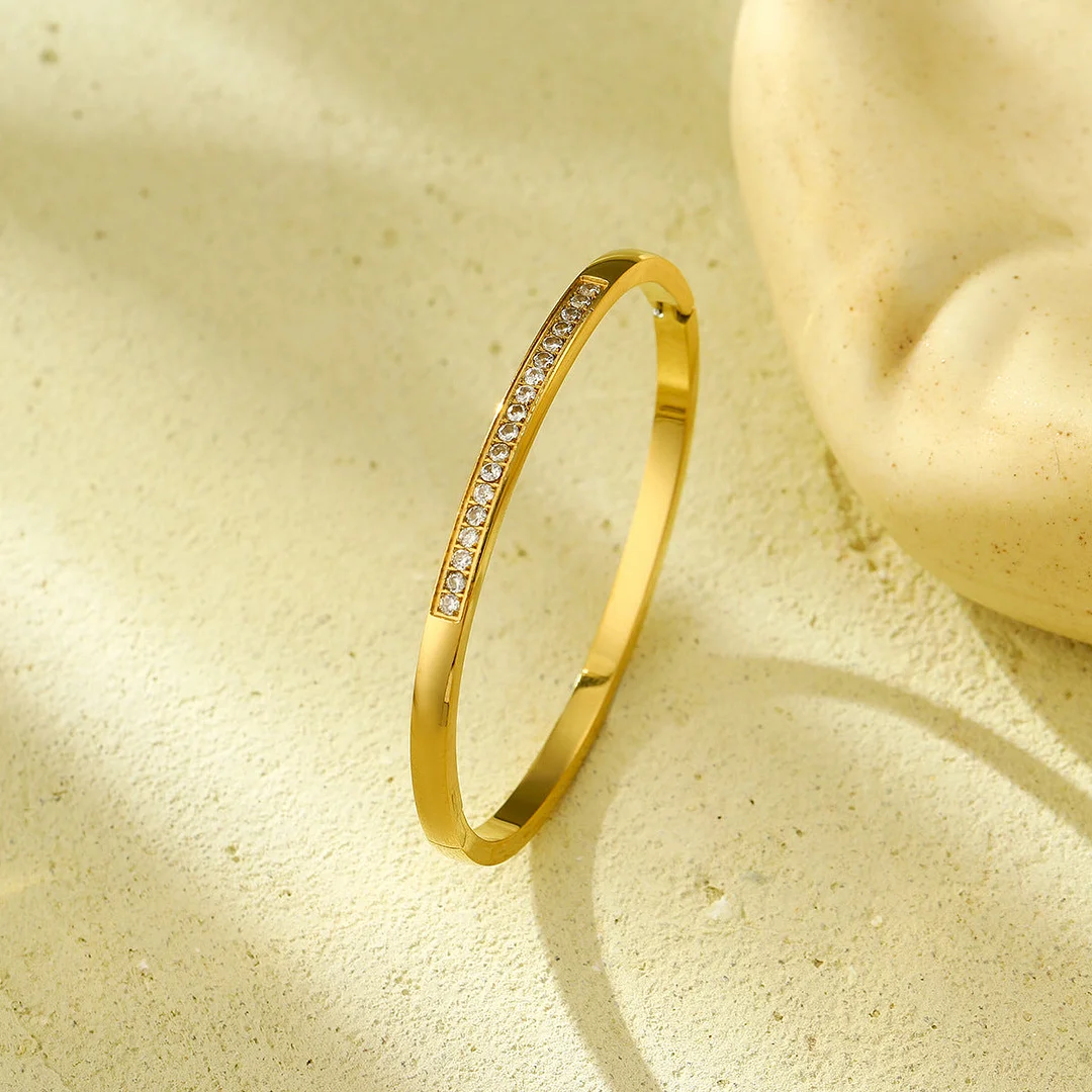 Vacuum Plated Stainless Steel Diamond Bracelet