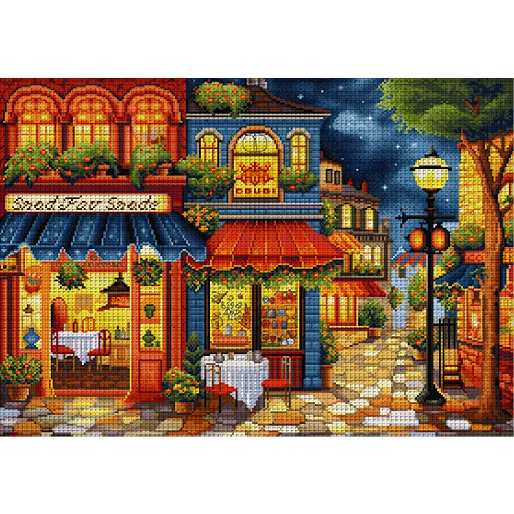 Spring Brand - Landscape 14CT Stamped Cross Stitch 75*56CM(70 Colors)