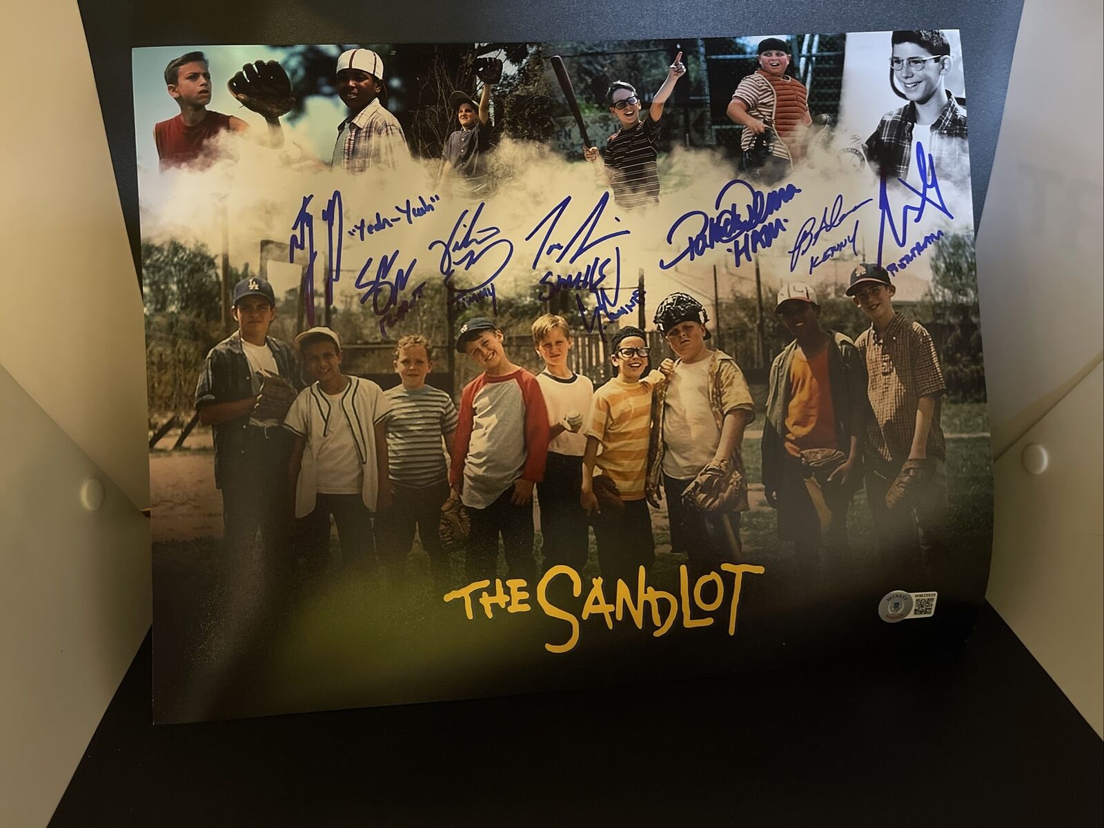 The Sandlot Cast Signed Movie Poster 11x14 Photo Poster painting Ham, Squints, +6 Beckett COA M1