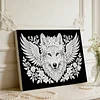 DIY Pearl Painting Wolf for Home Wall Decor with Frame(20x30cm)