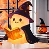 Cute Ghost Reading Book Night Light Easy To Use Halloween Cute Night Light Lightweight for Indoor Party Desk Outdoor Halloween Decoration