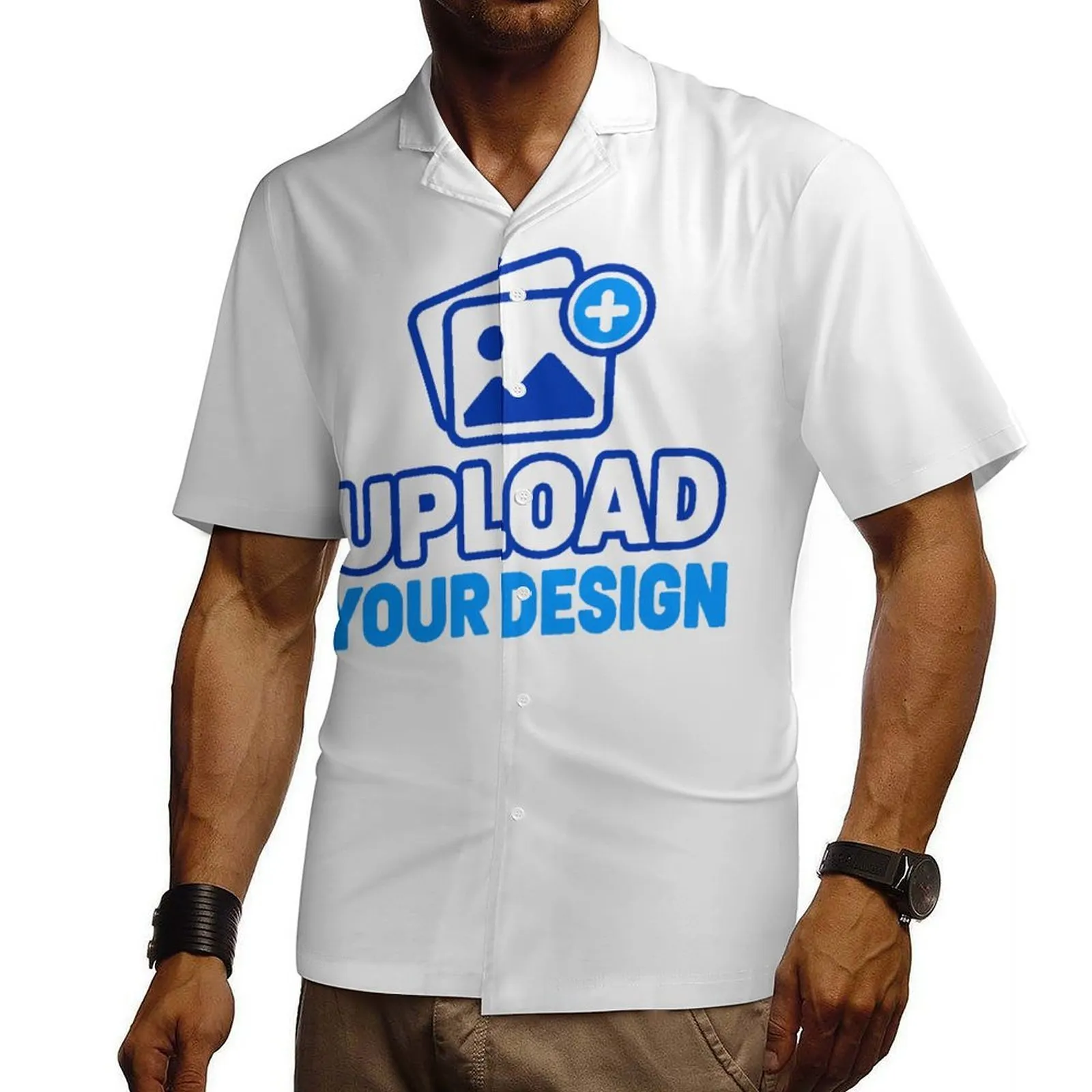 Men's Cuban Collar Shirt custom product view 9