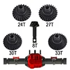 AMK 2pcs Heavy Duty Overdrive Bevel Gear, 24/8T Bevel Gear Set for 1/10 RC Crawler Axial SCX10 II AR44/45 Capra Portal Axle Spare Parts