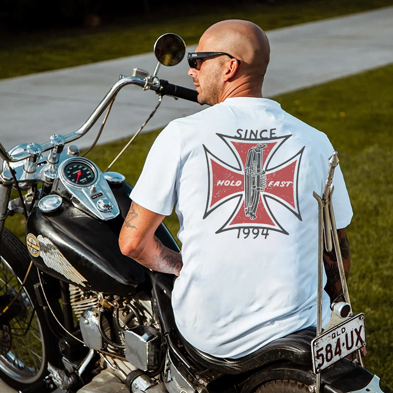 HOLD FAST SINCE 1994 White Print T-shirt