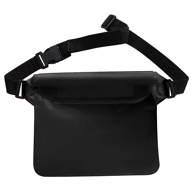Waterproof Swimming Bag Phone Drift Diving Shoulder Waist Pack (Black)