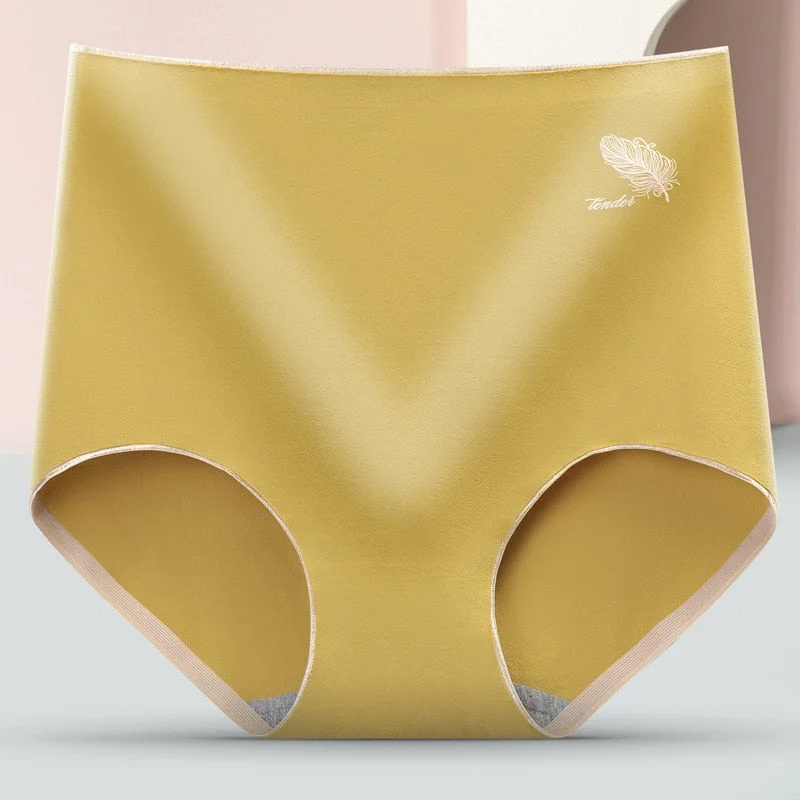 Women's Cotton Underwear Sexy Solid Color Panties Fashion Comfort  Briefs Plus Size High Waist Seamless Soft Panties Lingerie