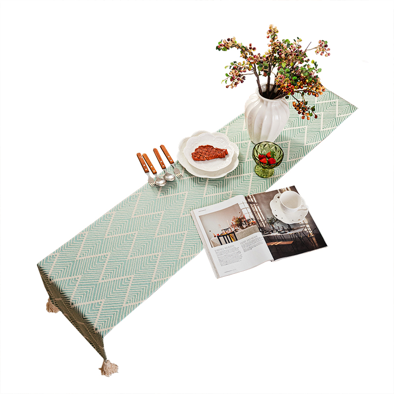 Linen Table Runner Luxury Heat-Resistant Diner Mats Vintage INS