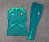 2024 Portugal Half-Pull Training Suit Dark Green Football Jersey 1:1 Thai Quality