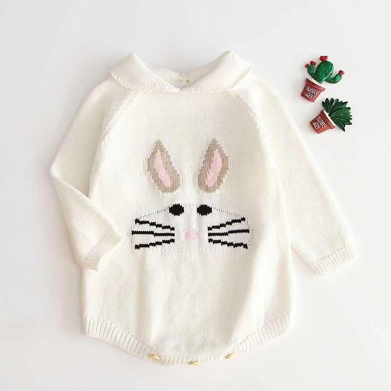 Newborn Baby Girls Boys Knitted Romper Baby Clothes Cotton Pompom Woolen Baby Rompers Ruffle Infant Baby Boys Jumpsuit Overalls