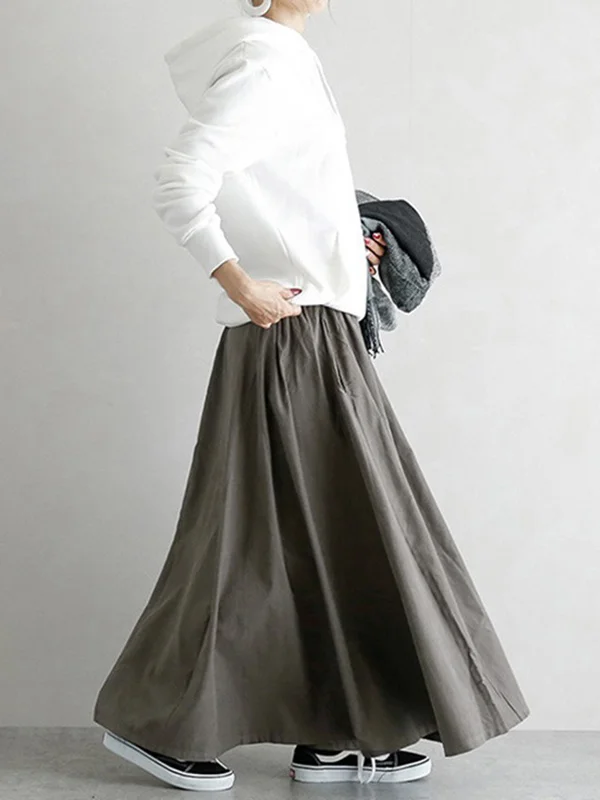 Elegant Split-Joint Color Skirt