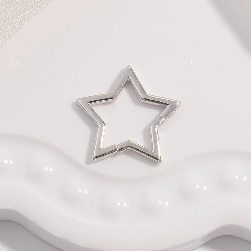 1 Piece 925 Sterling Silver 22K Gold Plated Rhodium Plated Silver Plated Round Star Oval Jewelry Buckle Jewelry Accessories