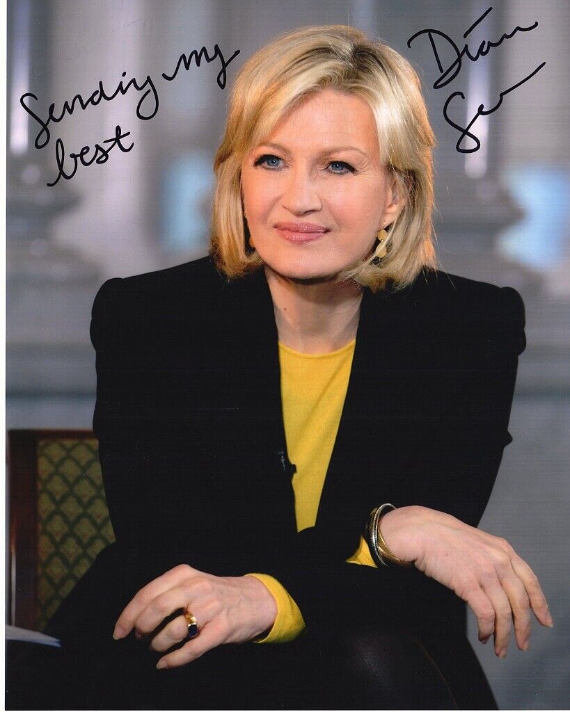 Diane Sawyer Signed - Autographed ABC World News - GMA Journalist 8x10 Photo Poster painting