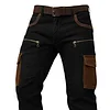 Men's Vintage Black Zipper Multi-Pocket Cargo Pants by Inlyline