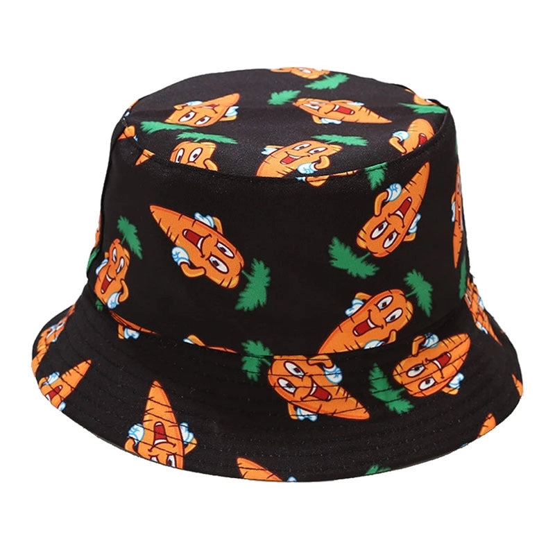 Fruit Printed Fisherman Hat Men’s Basin Hat Women’s Outdoor Sun Hat Double-sided Wearing Hat Trendy