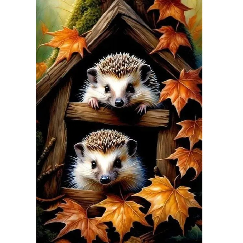 Diamond Painting - Full Square Drill - Hedgehog(Canvas|30*40cm)
