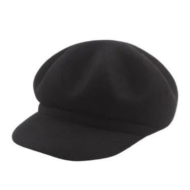 Elegant Hat Warm Solid Thick Wool Cap