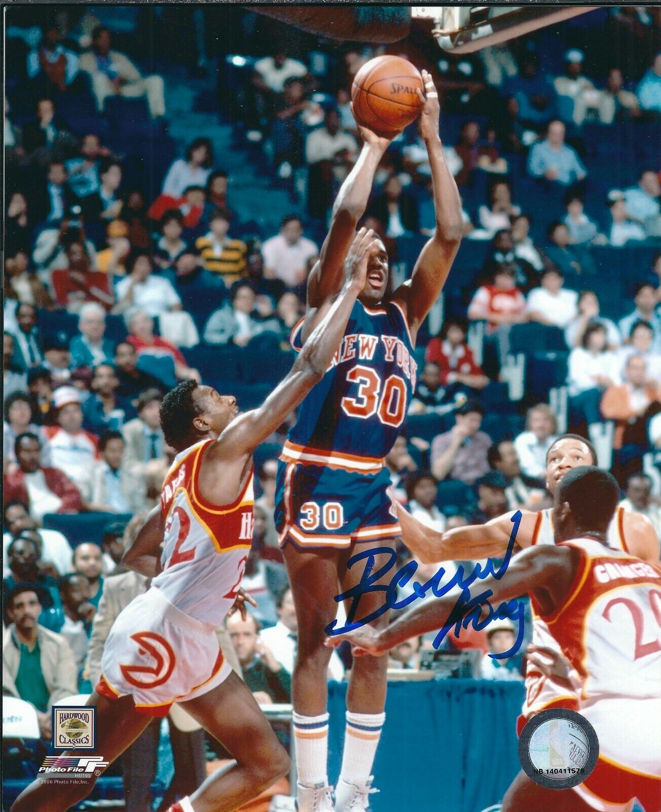 Autographed BERNARD KING HOF New York Knicks Basketball 8x10 Photo Poster painting w/COA