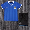 Joyfball 1986 Kids Size Retro Argentina Away Football Shirt 1:1 Thai Quality