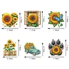 6Pcs Acryl Sonnenblume - 5d DIY Handwerk Aufkleber Magnet