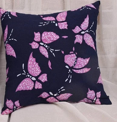 Pastoral Throw Pillow Covers Handmade Button Knot Sofa Office Pillow Cover Cushion Cover Chinese Style Blue and White Porcelain