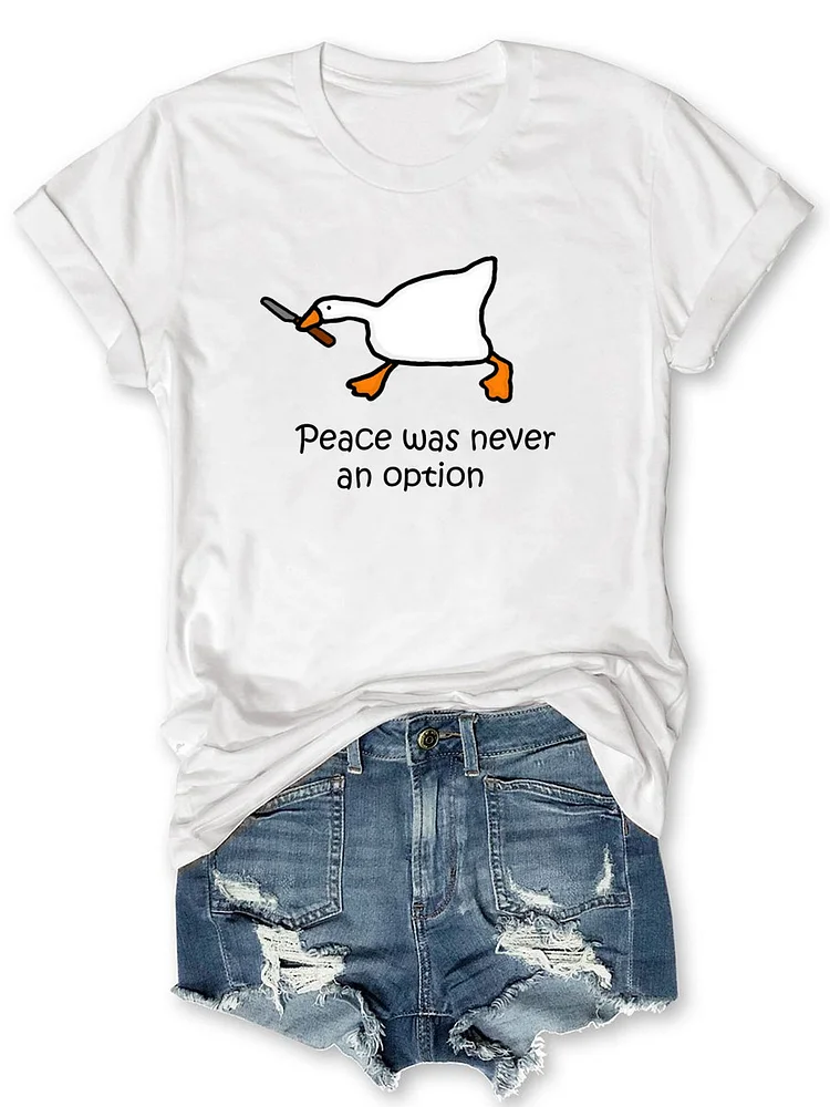 Peace Was Never An Option T-shirt socialshop