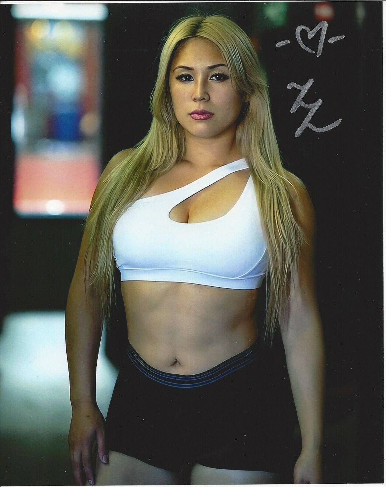 Zeda Zhang Autographed 8x10 NXT Sexy Hot AEW WWE#4