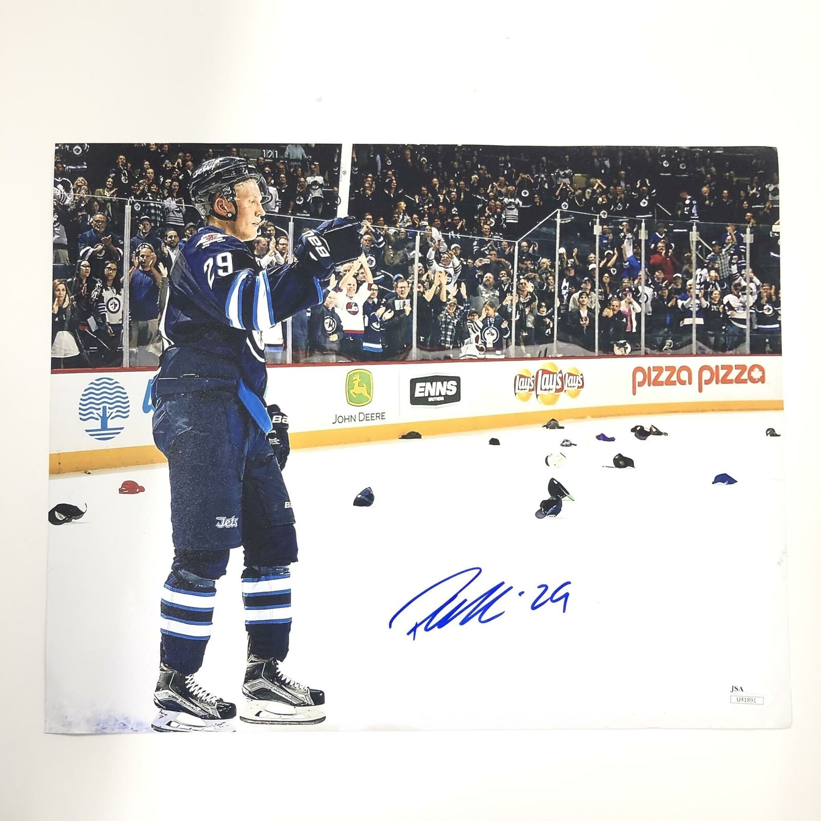 Patrick Laine signed 11x14 Photo Poster painting JSA COA Winnipeg Jets Autographed