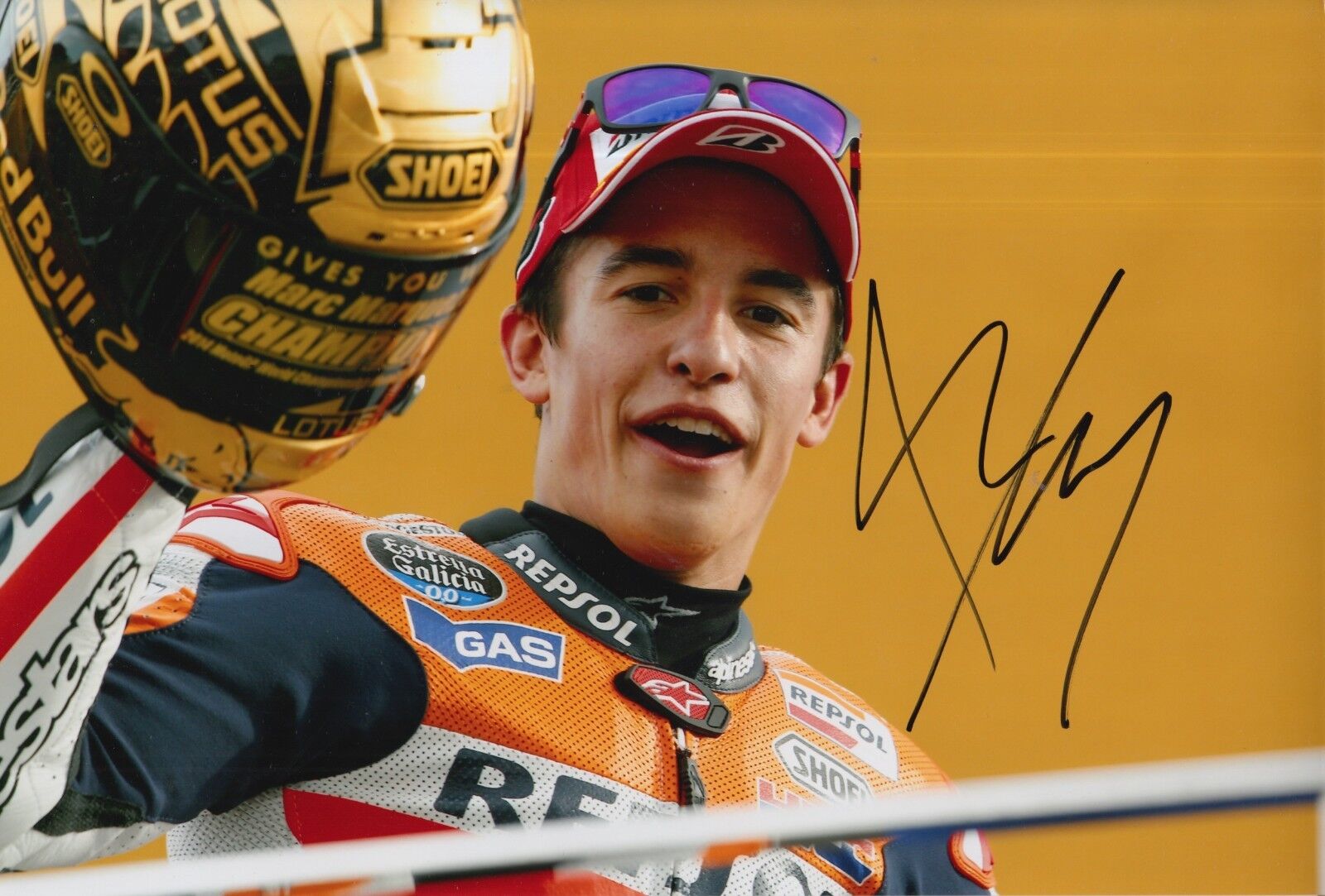 Marc Marquez Hand Signed 12x8 Photo Poster painting Repsol Honda 2016 MOTOGP World Champion 5.